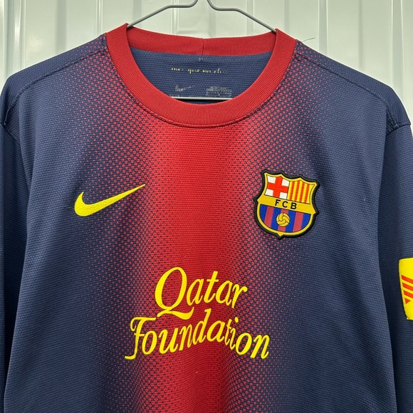 Nike Barcelona 2012/2013 HOME Kit Long Sleeve Men’s Size Large AUTHENTIC - Picture 2 of 15